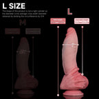 Realistic Hot Surge Fantasy Dildo by Oieffur with dual-layer design, detailed texture, and lifelike appearance for adult pleasure.