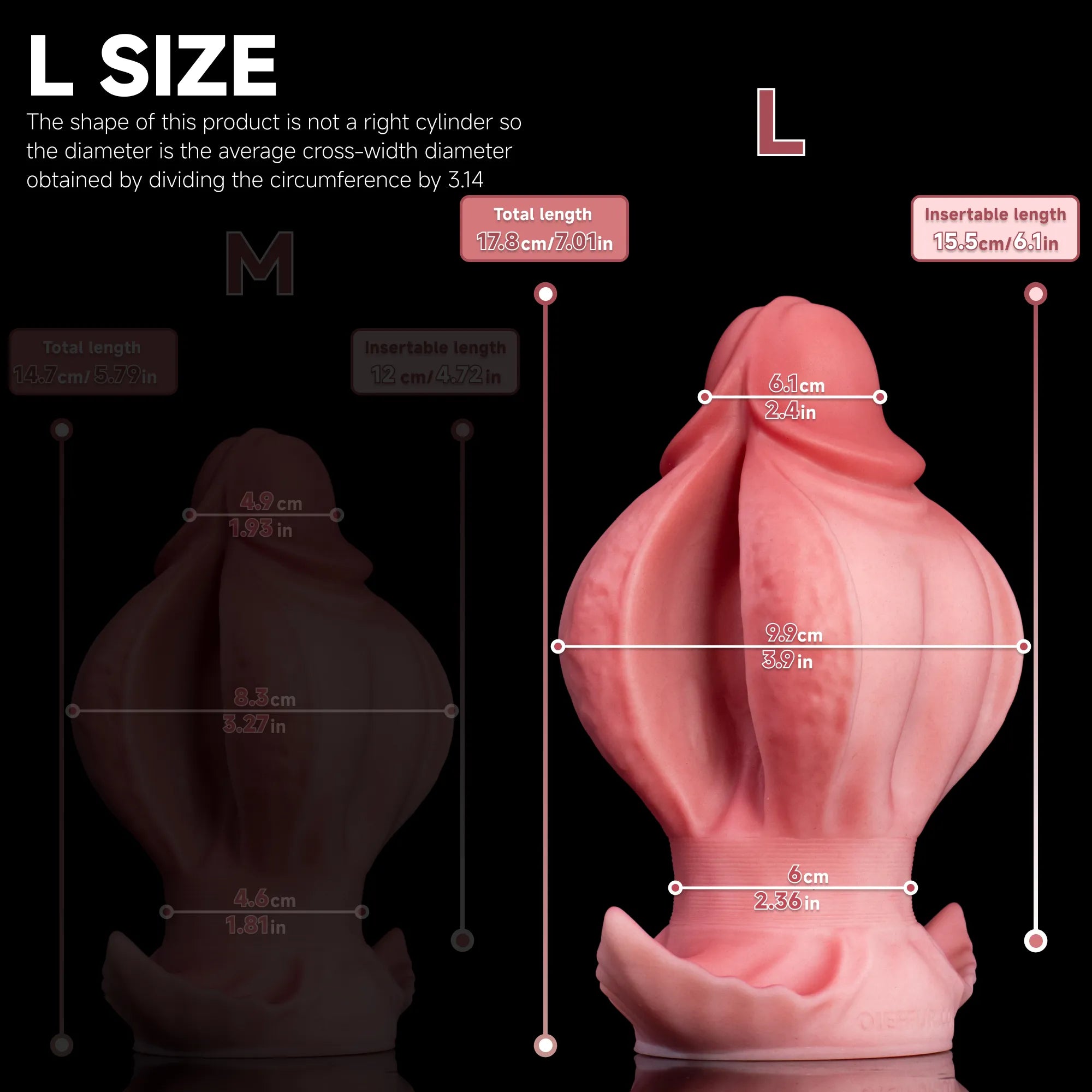 Oieffur Fissure Fantasy Stroker petal-textured platinum silicone dildo for penetrative pleasure, showcasing detailed design and realistic features.