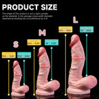 Realistic dildo by Oieffur featuring a thick design, large head, and gentle curve, with vivid, lifelike details.