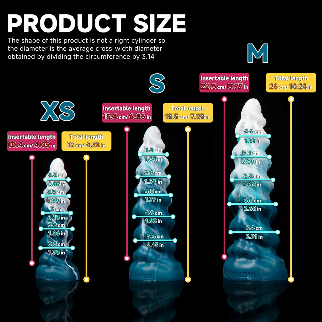 Oieffur Thick Conqueror Platinum silicone fantasy dildo with tapered design, realistic texture, and smooth finish.