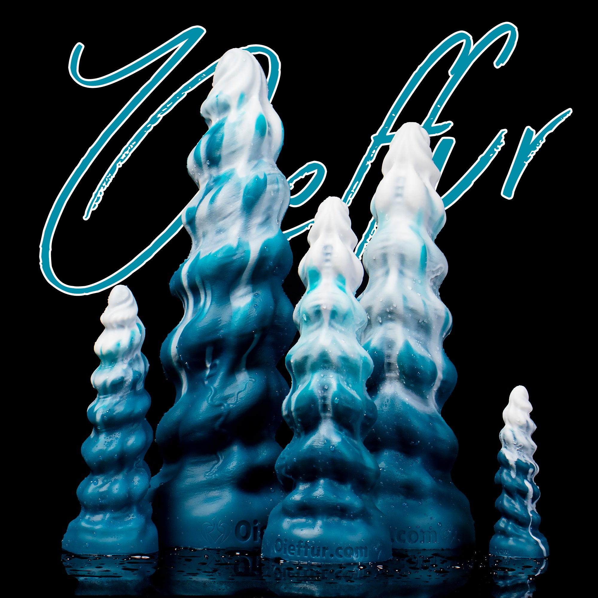 Oieffur Thick Conqueror Platinum silicone dildo with tapered design, showcasing smooth, realistic texture and ergonomic shape.