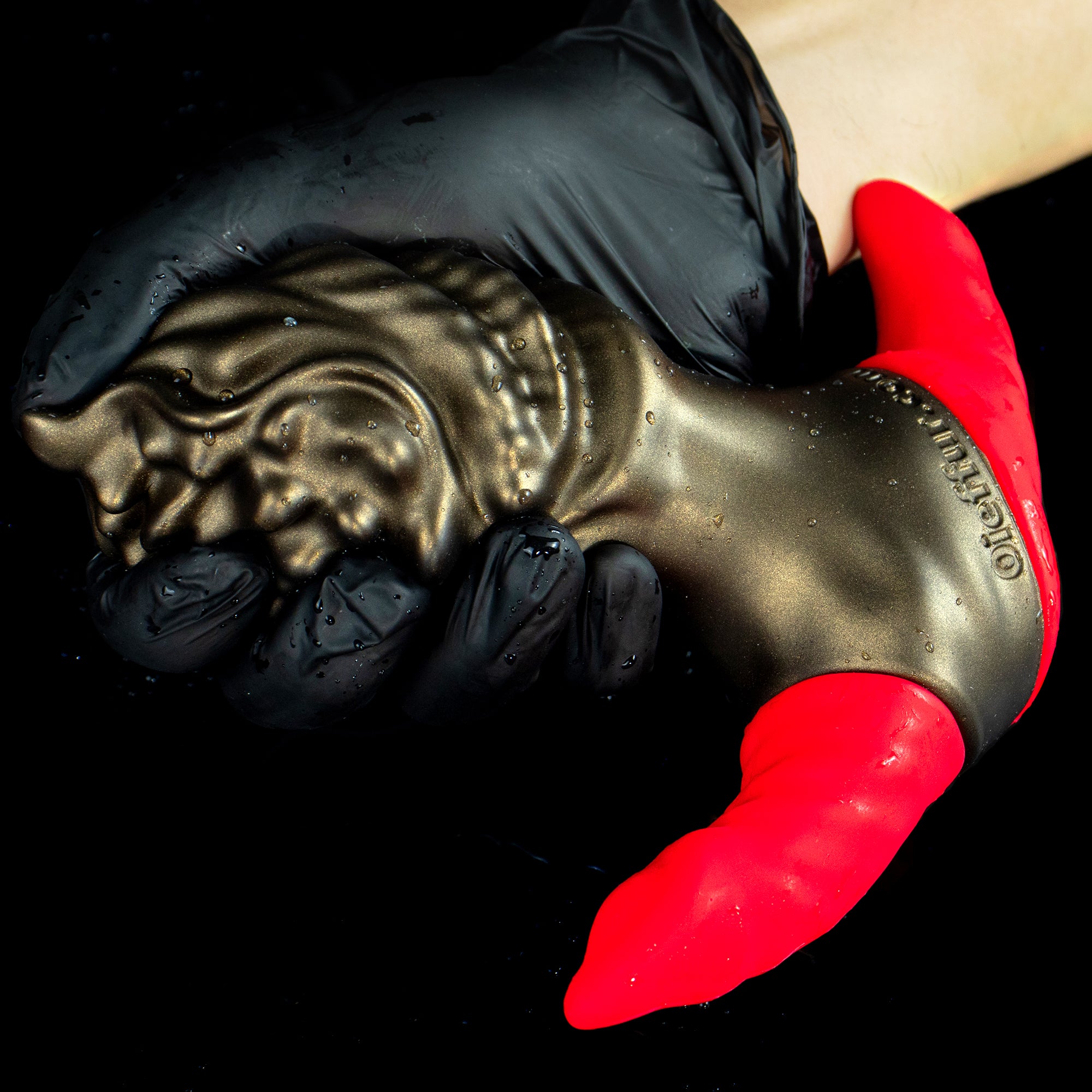 Oieffur Milking Fruit II anal plug with soft sleeve and hard core, featuring detailed textures and vibrant colors.