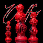Oieffur Abyssal Depths beaded dildo made of medical-grade silicone, featuring textured, beaded design for fantasy adult pleasure.