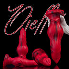 Realistic Firewolf silicone dildo resembling a wolf and dog, designed for adult pleasure, by Oieffur.