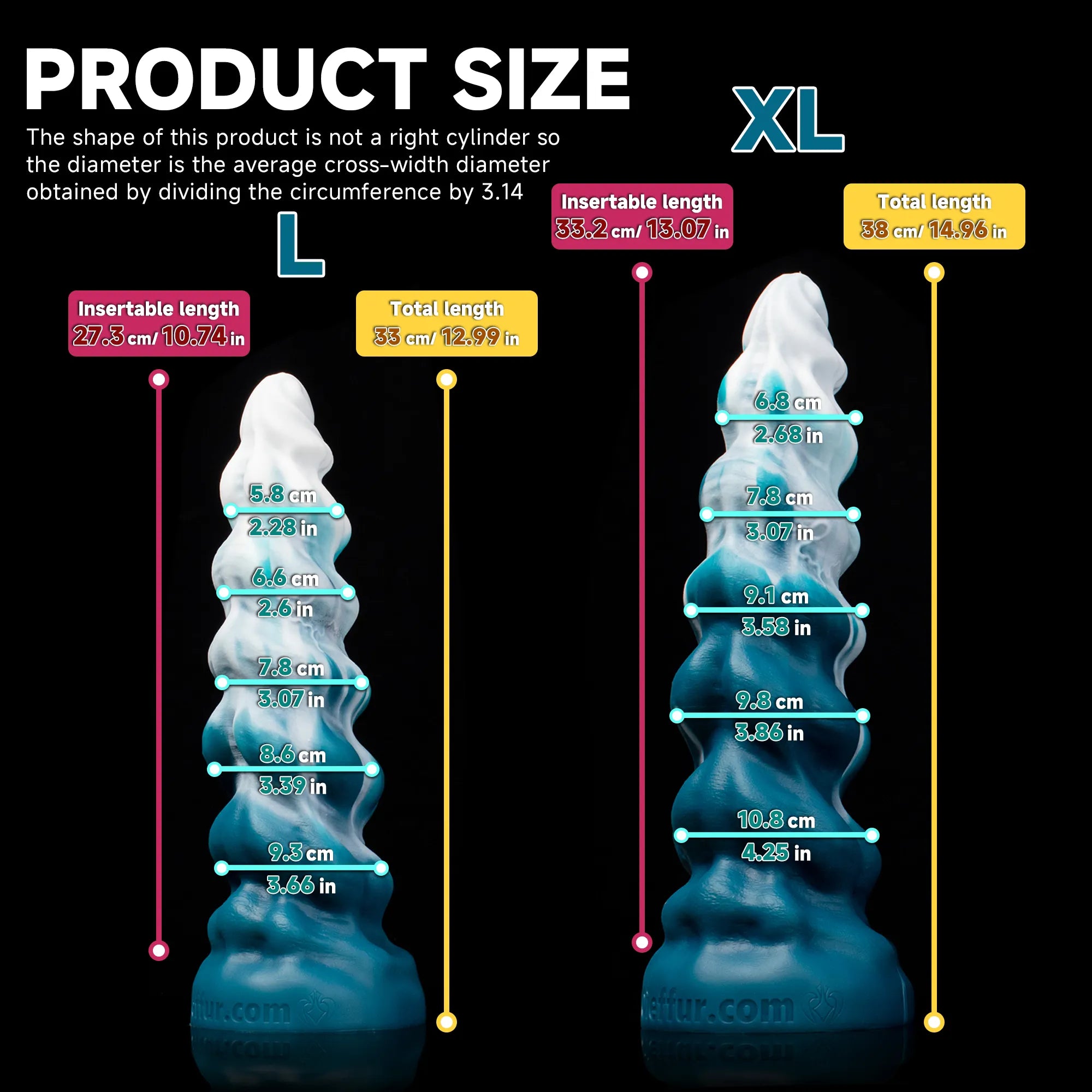 Oieffur Thick Conqueror Platinum silicone dildo with tapered design, fantasy dildo for adult pleasure, shown in image 2_8.webp.