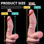 Realistic Vivid Dildo by Oieffur featuring a thick shaft, large head, and gentle curve for a lifelike appearance and feel.