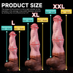 Realistic horse-inspired platinum silicone dildo by Oieffur, featuring detailed horse design and smooth, flexible texture.
