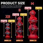 Oieffur Abyssal Depths beaded dildo made of medical grade silicone, featuring a realistic design and multiple textured beads.