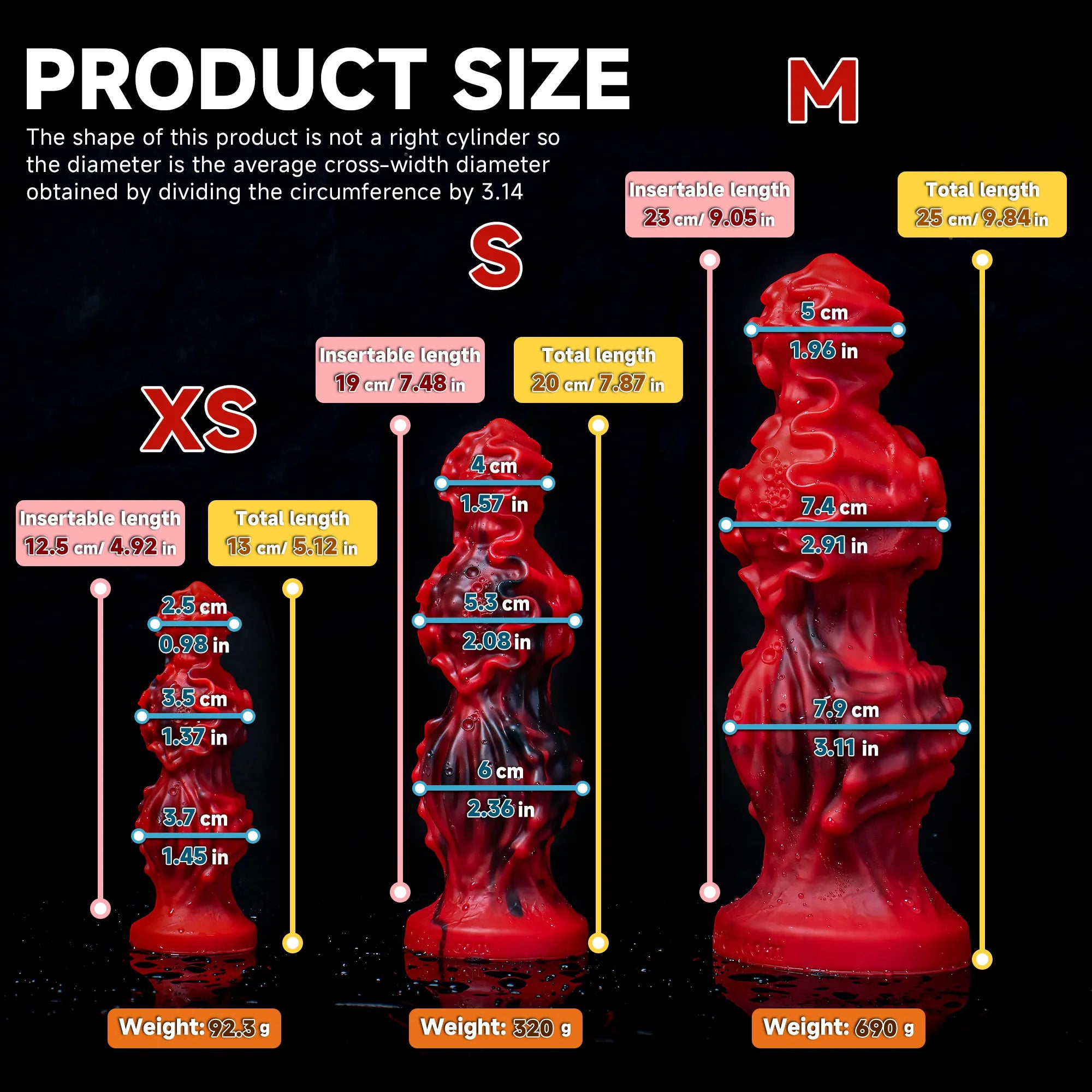Oieffur Abyssal Depths beaded dildo made of medical grade silicone, featuring a realistic design and multiple textured beads.
