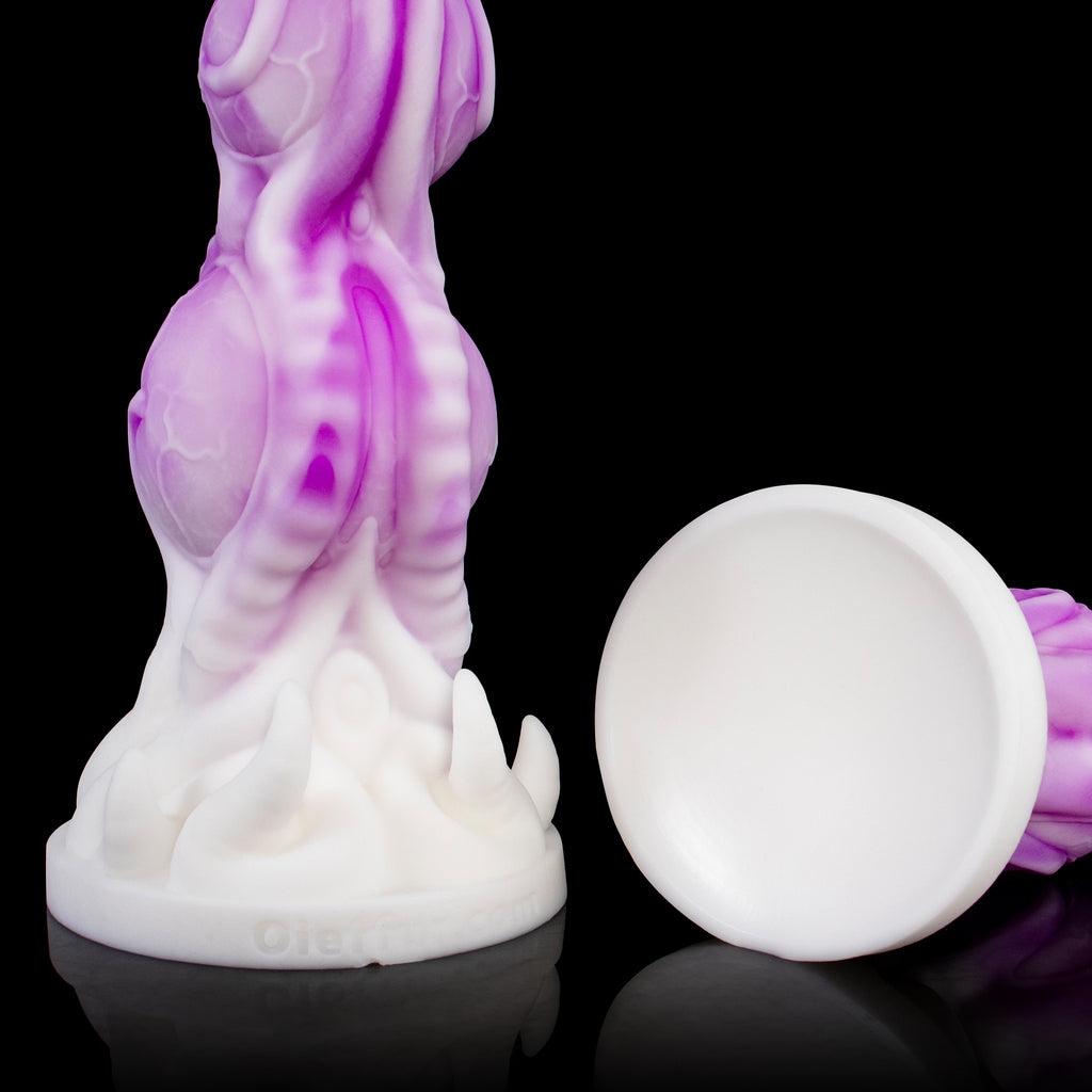 Oieffur Stardust Shuttle alien fantasy dildo with beads and prostate stimulation, featuring detailed textured design and flexible shape.
