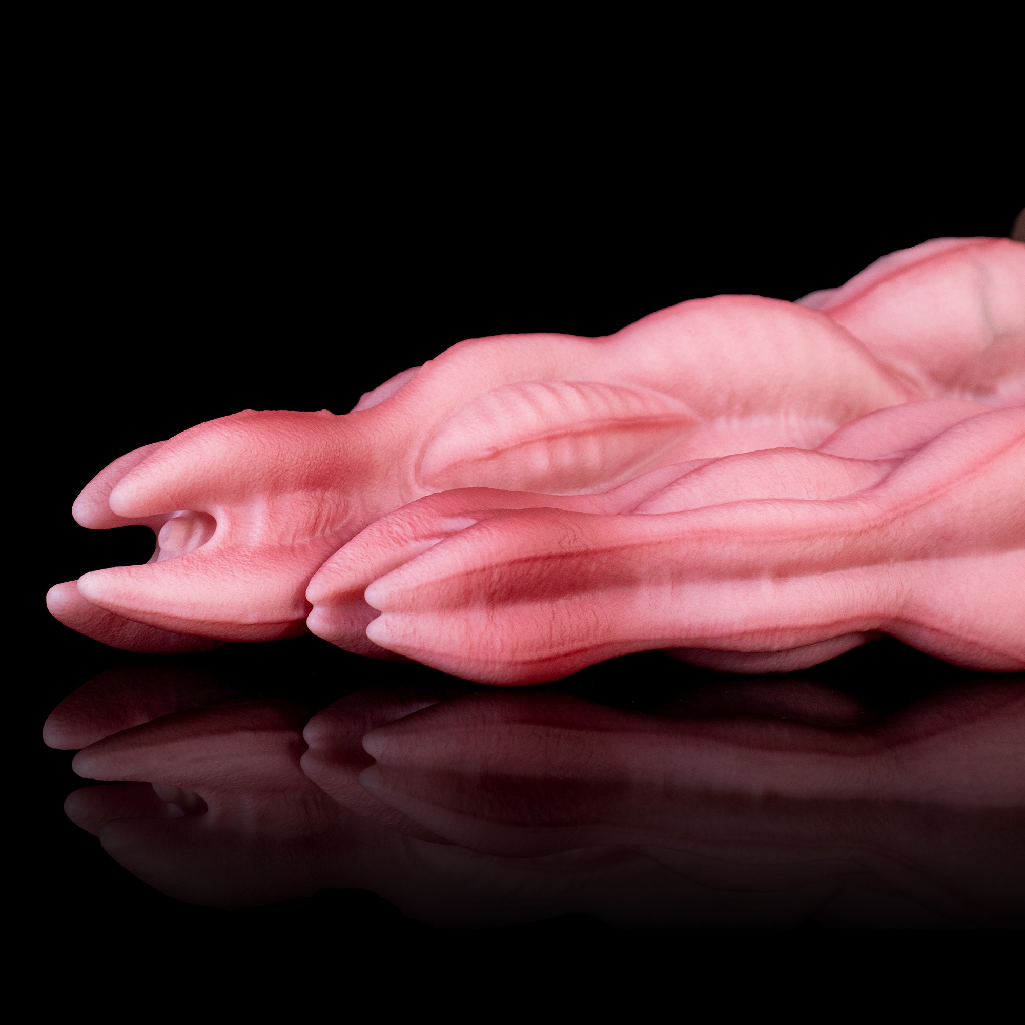 Oieffur Nagaros feathered serpent god platinum silicone fantasy dildo, detailed design with feather and serpent motifs.