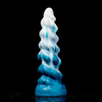 Oieffur Thick Conqueror Platinum silicone fantasy dildo with tapered design, featuring realistic shape and smooth surface.