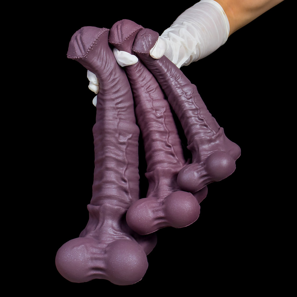 Realistic Centaur Horse dildo made of safe platinum silicone from Oieffur, featuring detailed horse anatomy and textured surface.