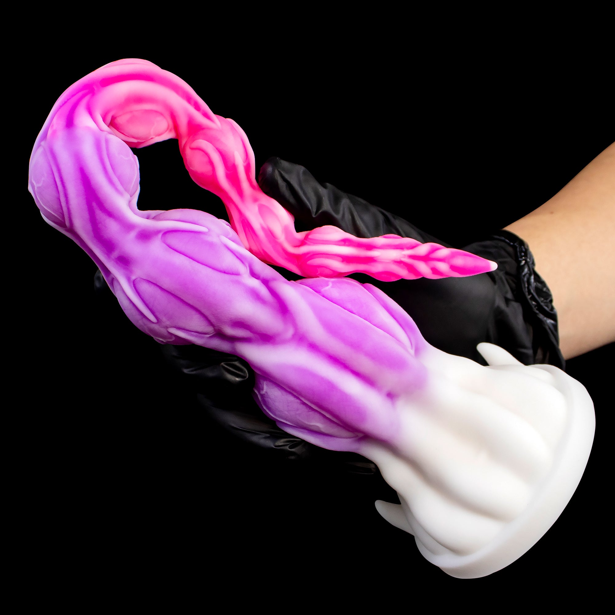 Oieffur Stardust Shuttle alien fantasy dildo with beads and prostate stimulation, smooth silicone design for intimate pleasure.