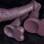 Realistic Centaur Horse dildo made of safe platinum silicone with detailed textured surface, designed for fantasy role-play.