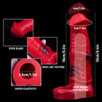 Male silicone penis sleeve from Oieffur, extending girth and length, shown in a close-up image highlighting the textured sheath.