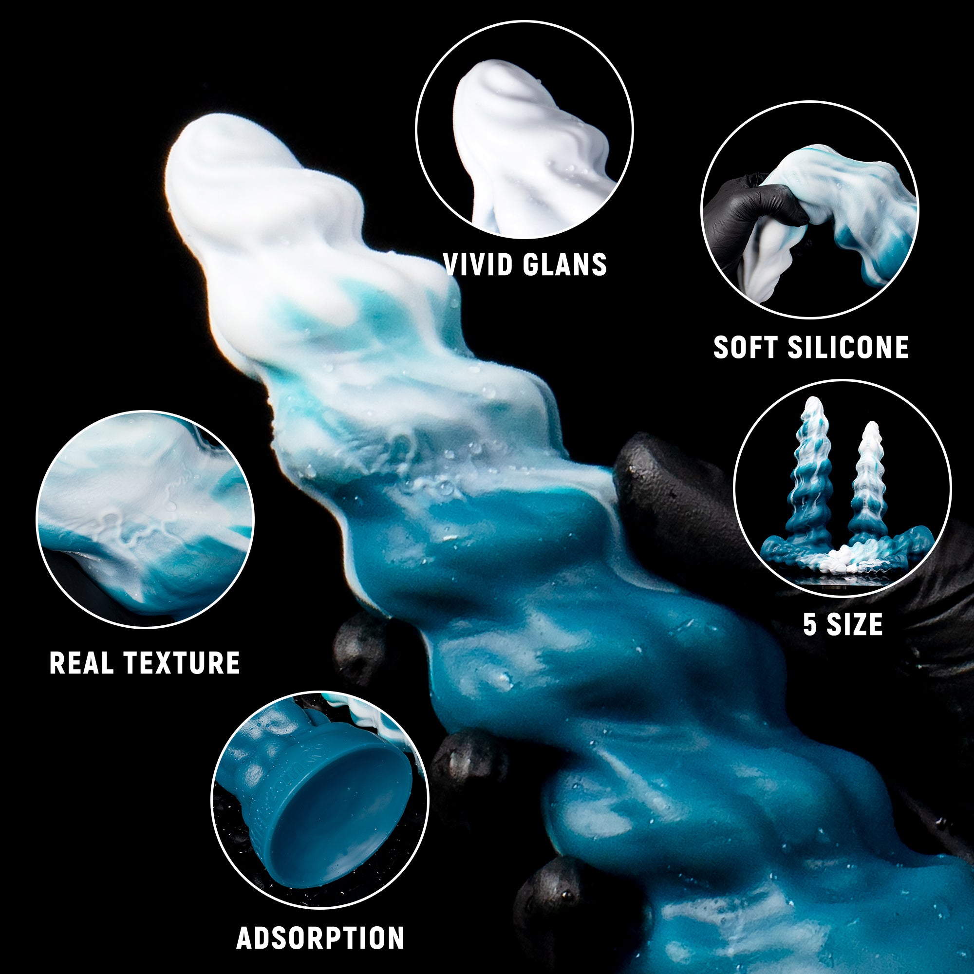 Oieffur Thick Conqueror Platinum silicone fantasy dildo with tapered design, realistic shape, and smooth surface for adult pleasure.