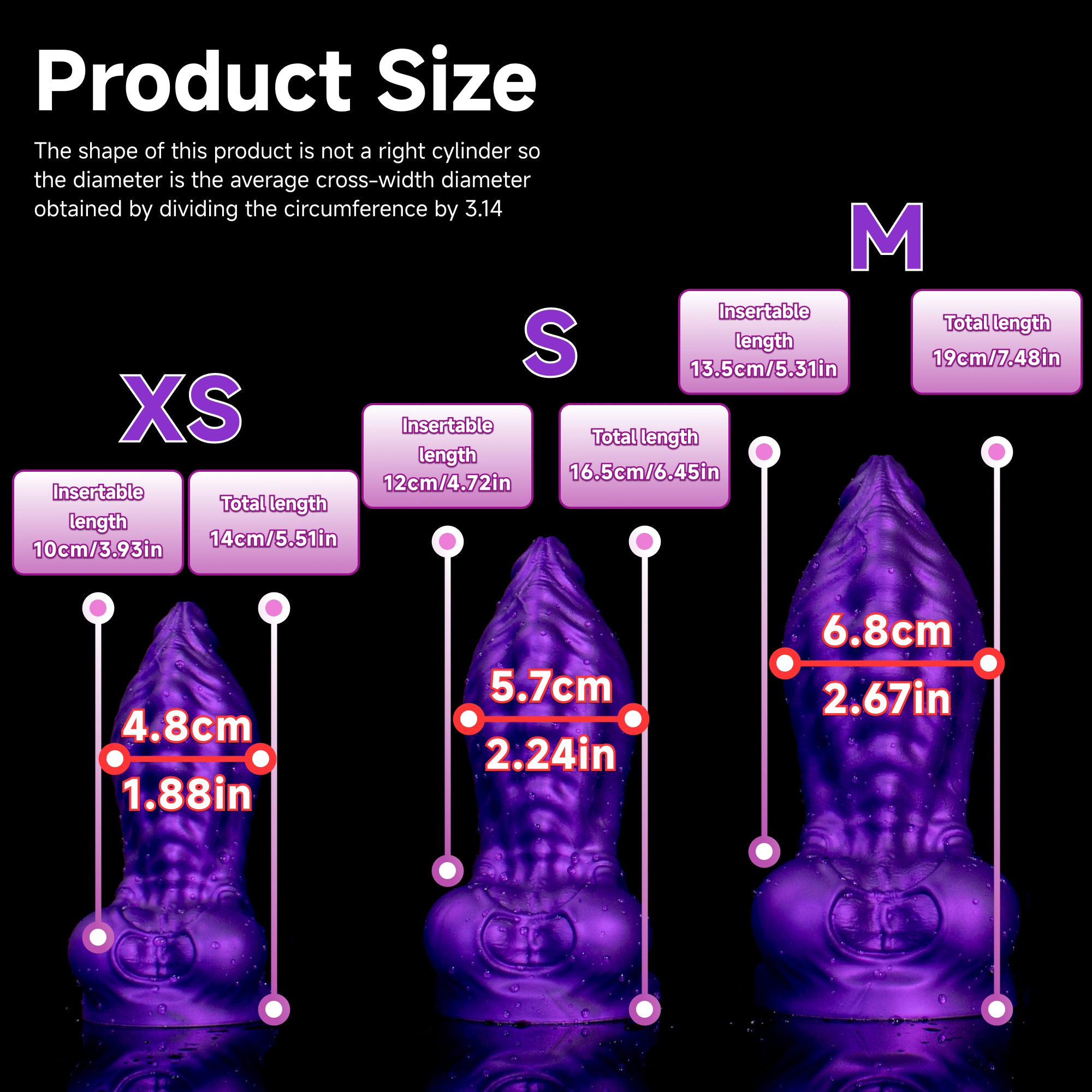 Skyline Challenger Platinum silicone squirt dildo from Oieffur, detailed view of the fantasy dildo with textured surface.
