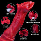 Red Rock Turtle fantasy dildo by Oieffur, high-quality silicone, featuring a detailed red dragon design for adult pleasure.