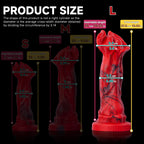 Red Rock Turtle Red Dragon dildo by Oieffur, high-quality silicone fantasy sex toy with detailed turtle and dragon design.