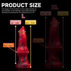 Realistic Firewolf silicone dildo resembling a wolf and dog by Oieffur, detailed textured design, shown in a natural pose.