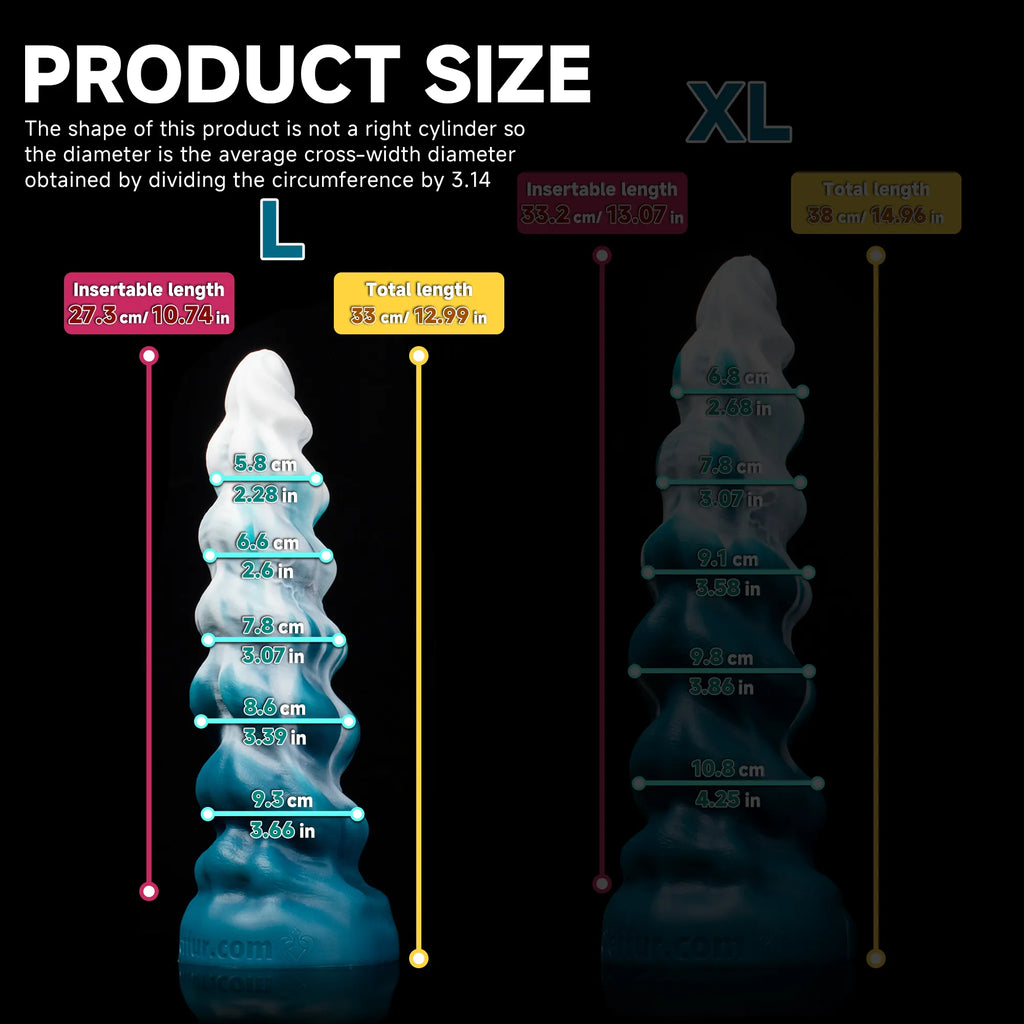 Oieffur Thick Conqueror Platinum silicone dildo with tapered design, fantasy dildo for realistic sensation, shown on white background.