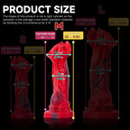 Red Rock Turtle Red Dragon dildo from Oieffur, made of high-quality silicone, featuring detailed fantasy turtle and dragon design.