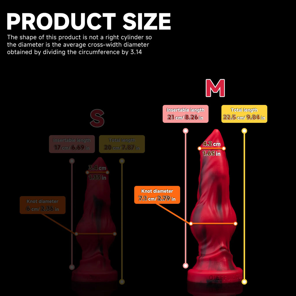 Realistic Firewolf silicone dildo by Oieffur, shaped like a wolf and dog for lifelike texture and detail.