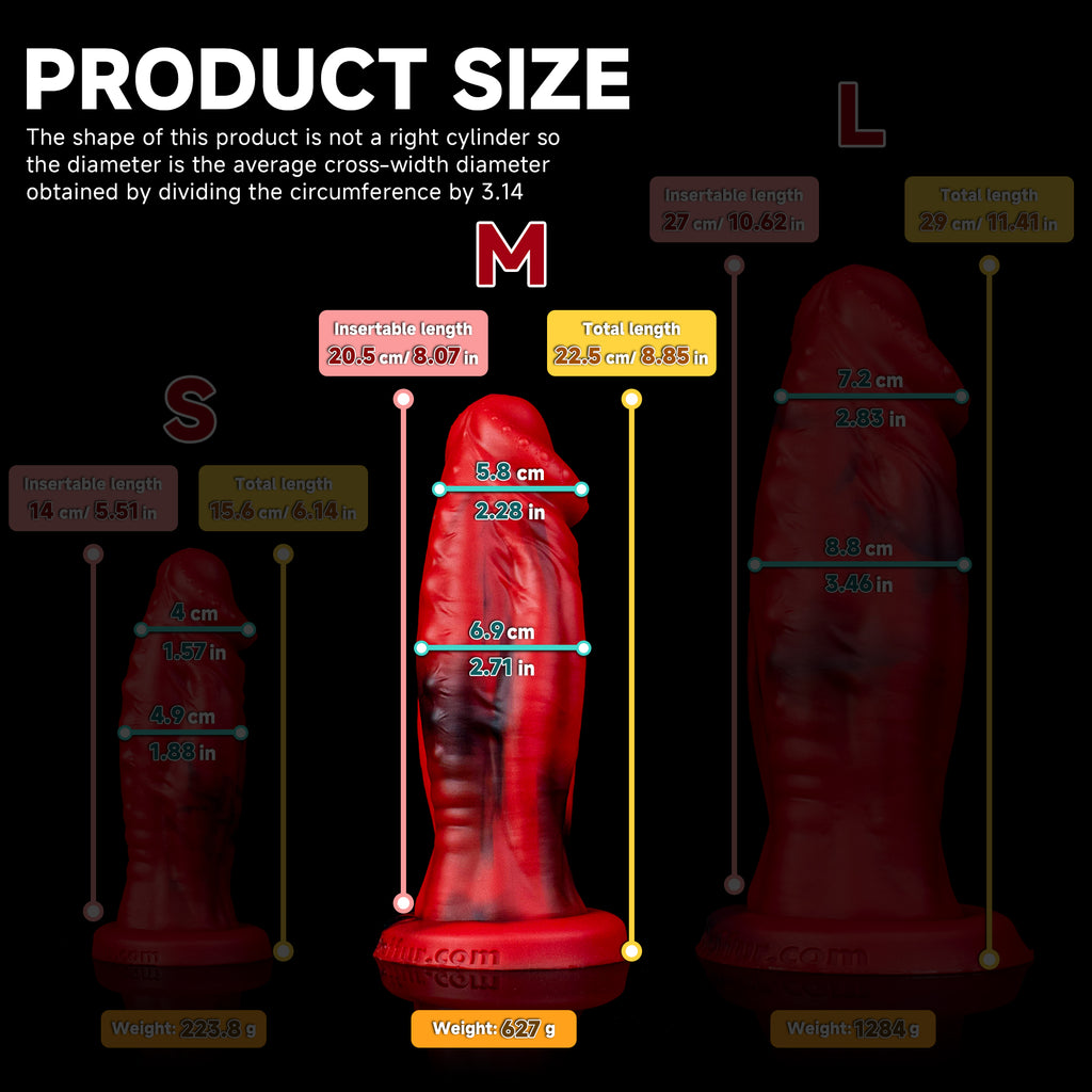 Realistic Sword Demon Giant Dildo by Oieffur with strong suction cup, detailed texture, and life-like appearance for adult pleasure.
