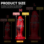Realistic Sword Demon Giant Dildo by Oieffur with strong suction cup, detailed texture, and life-like appearance for adult pleasure.
