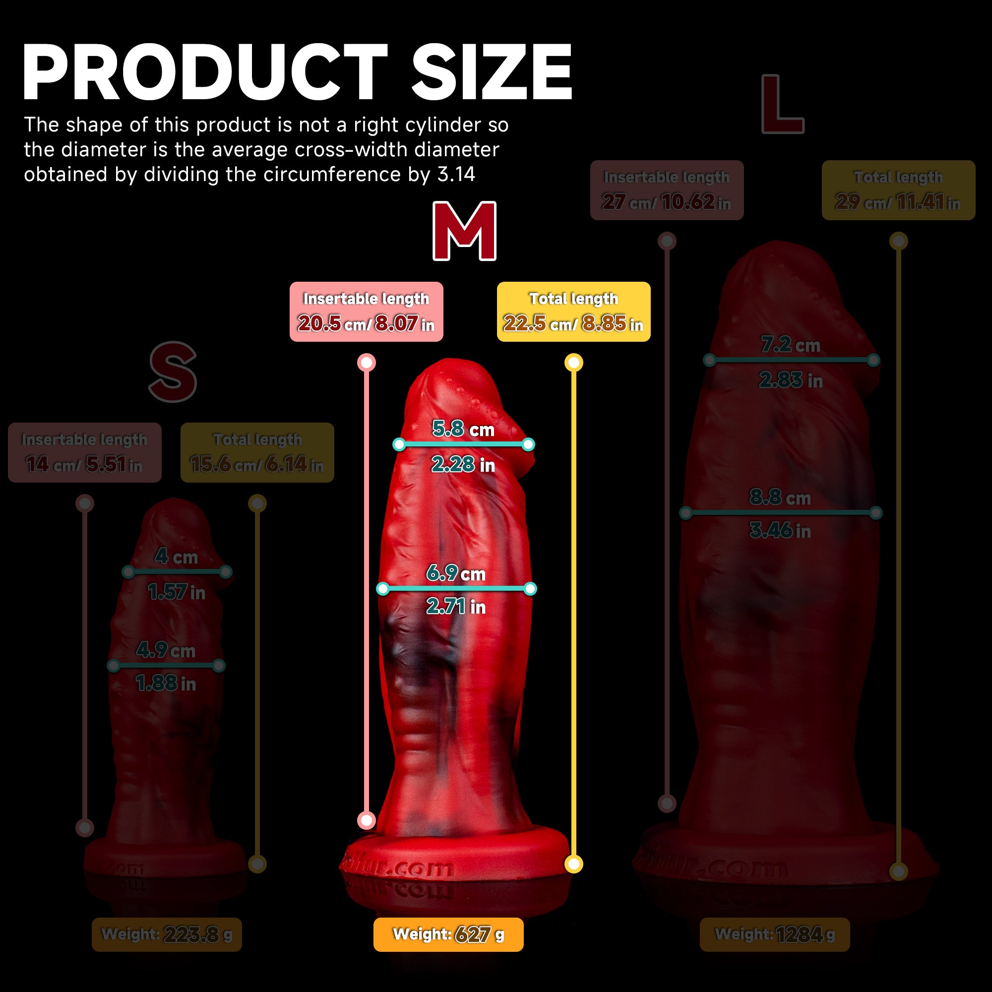 Realistic Sword Demon Giant Dildo by Oieffur with strong suction cup, detailed texture, and life-like appearance for adult pleasure.