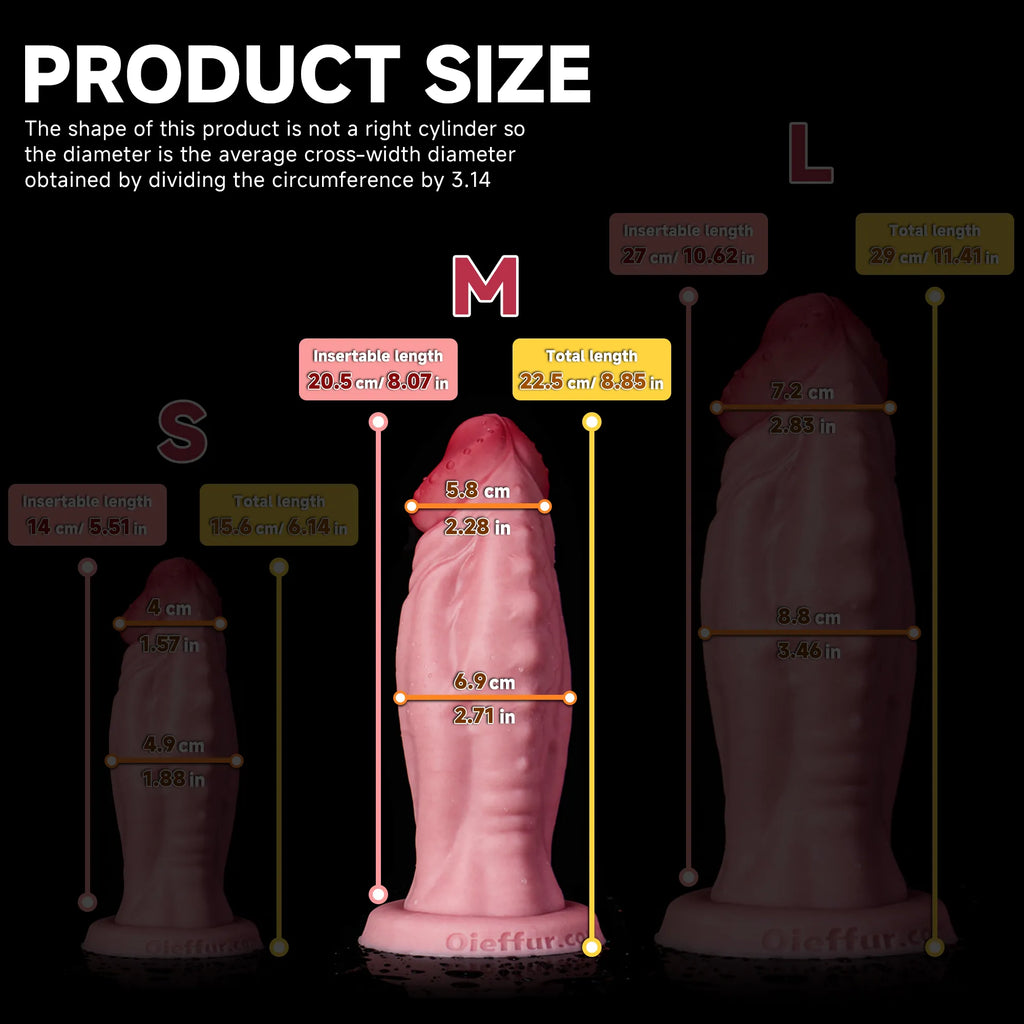 Realistic Sword Demon Giant Dildo by Oieffur with strong suction cup, detailed texture, and lifelike appearance for adult pleasure.