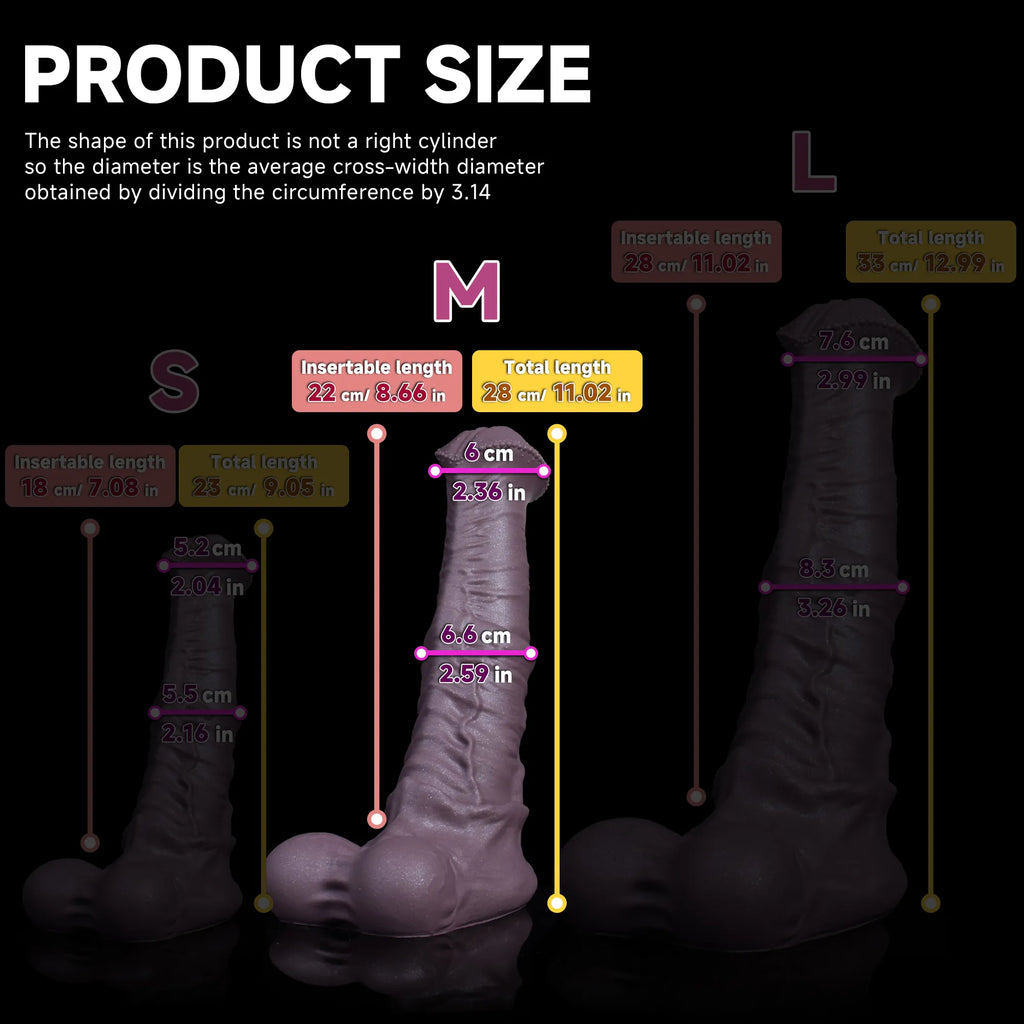 Realistic Centaur Horse dildo from Oieffur, made of safe platinum silicone with detailed textured surface.