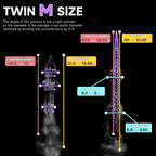 Oieffur Twin Fantasy Double Ended Alien Tentacle Dildo, fantasy sex toy with detailed alien tentacle design for adult pleasure.
