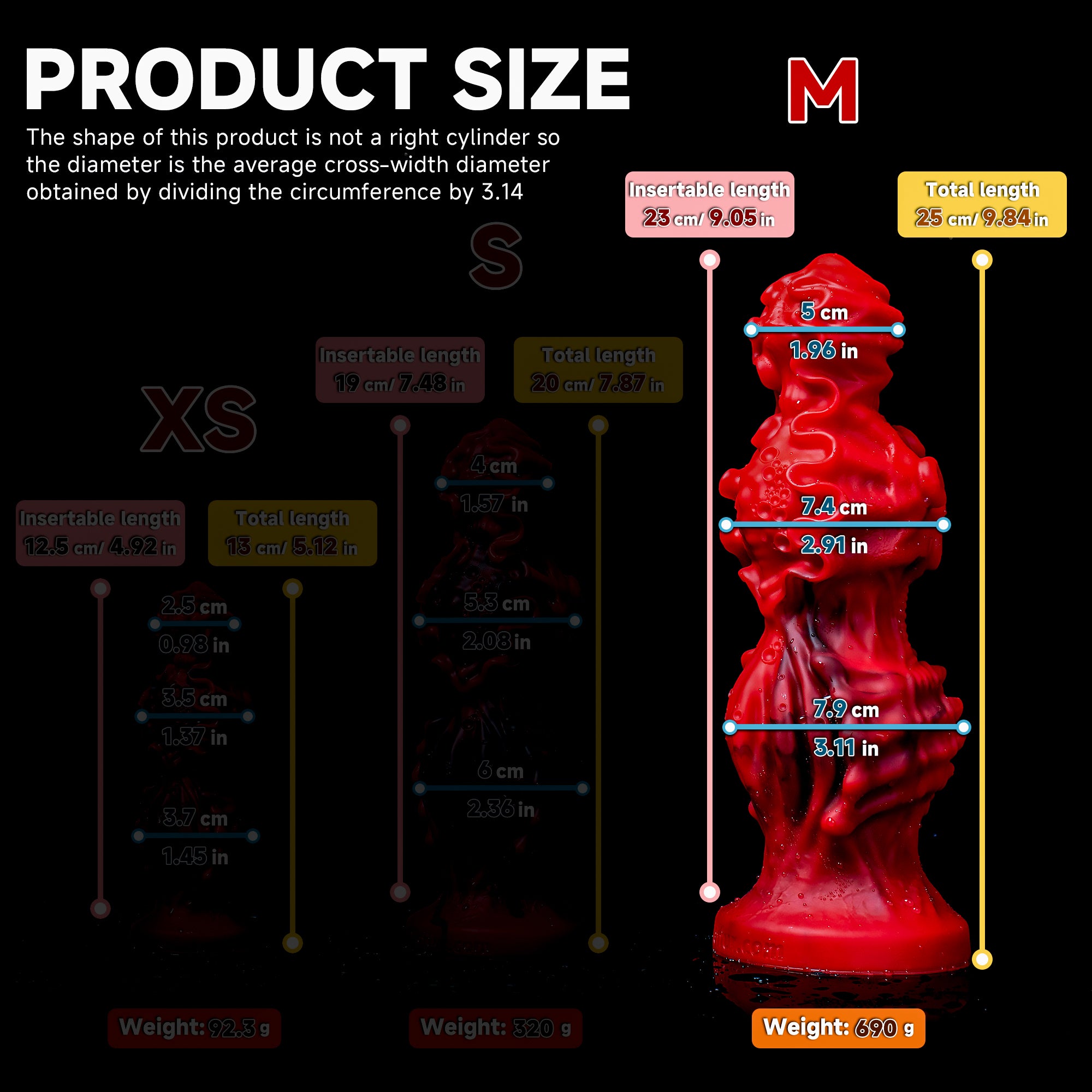 Oieffur Abyssal Depths beaded dildo made of medical-grade silicone, designed for fantasy pleasure and anal stimulation.