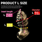 Oieffur Milking Fruit II anal plug with soft sleeve and hard core, featuring detailed design and realistic texture.