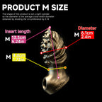 Oieffur Milking Fruit II Anal Plug with soft sleeve and hard core, detailed close-up of the fantasy dildo design.