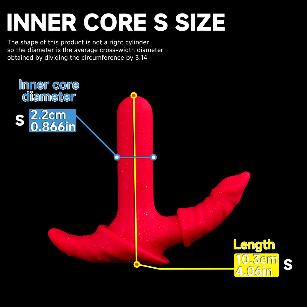 Oieffur Milking Fruit II Anal Plug with soft sleeve and hard core, fantasy dildo designed for anal pleasure and stimulation.