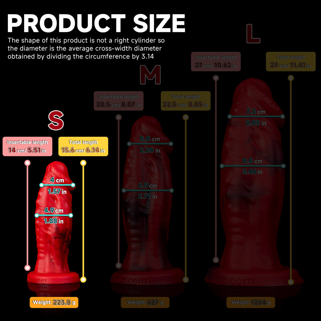 Realistic Sword Demon Giant Dildo with strong suction cup from Oieffur, featuring detailed textures and a realistic design.