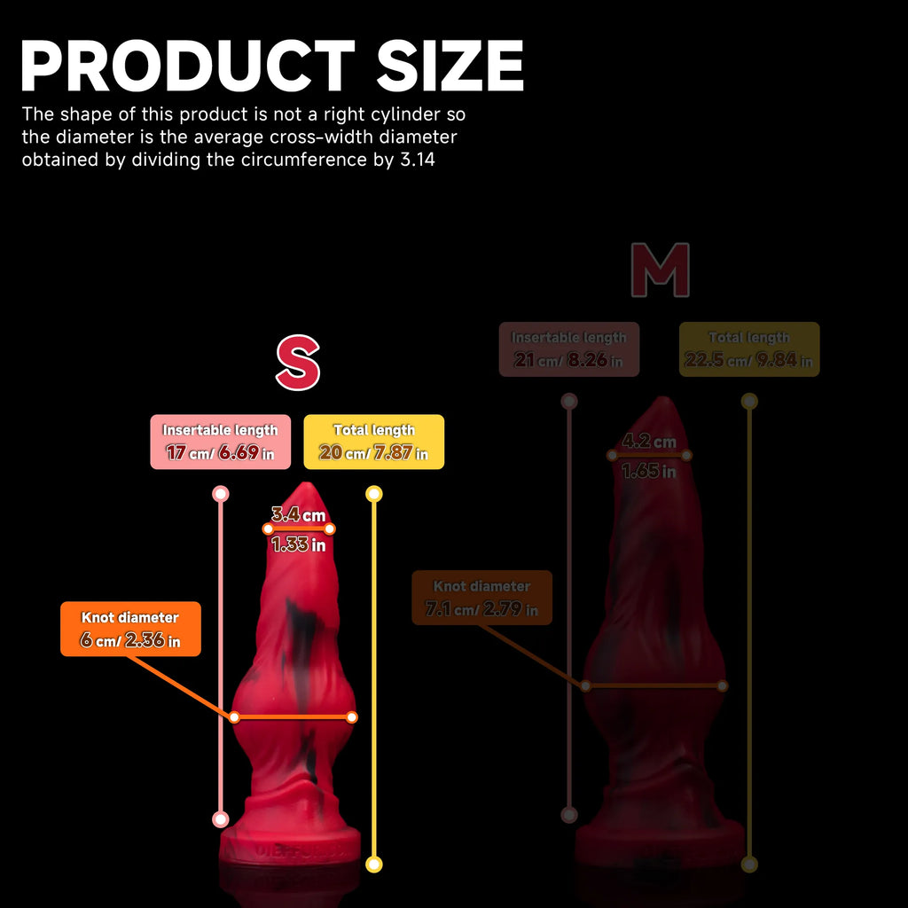 Realistic Firewolf wolf and dog silicone dildo by Oieffur, showcasing detailed textured surface and realistic design.