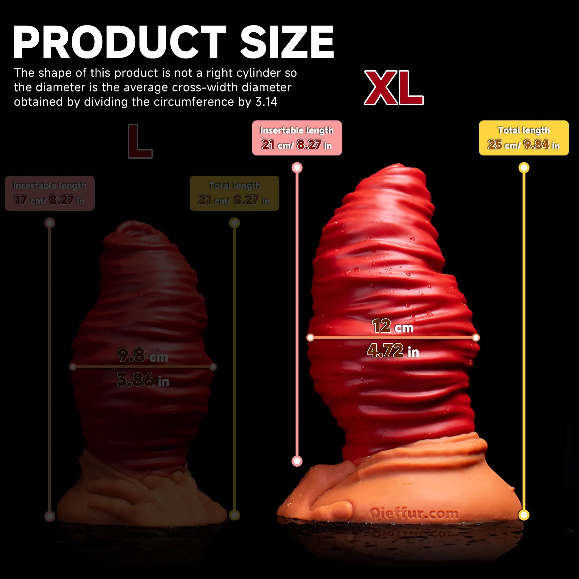 Oieffur Fantasy Dildo, mirror anal plug with realistic prolapse design, made for anal expansion and stimulation.