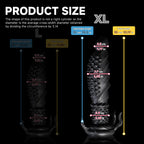 Black "Abyss" Spiked Dildo by Oieffur, a platinum silicone fantasy dildo with a textured, spiked design for intense stimulation.