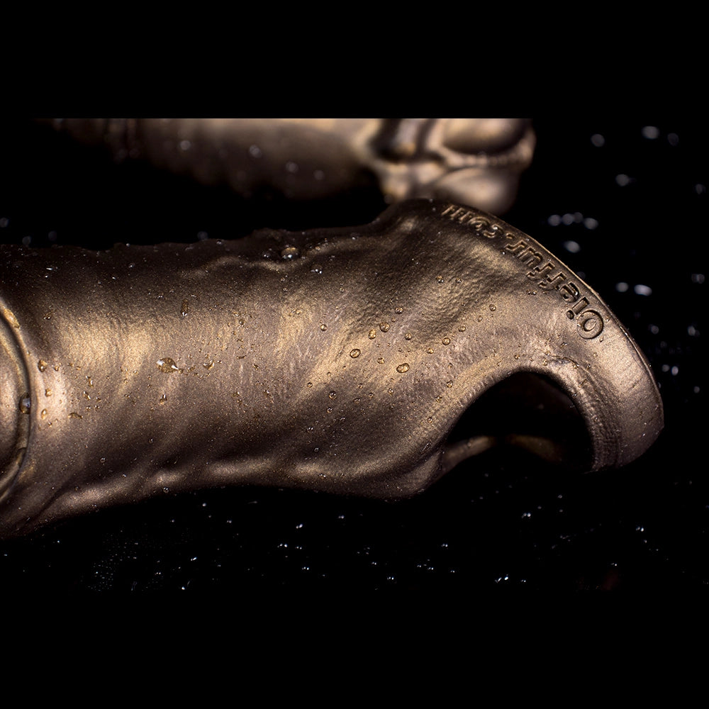 Oieffur Warhorse flexible penis sleeve extender with girth enhancement and built-in cock ring for added stimulation.