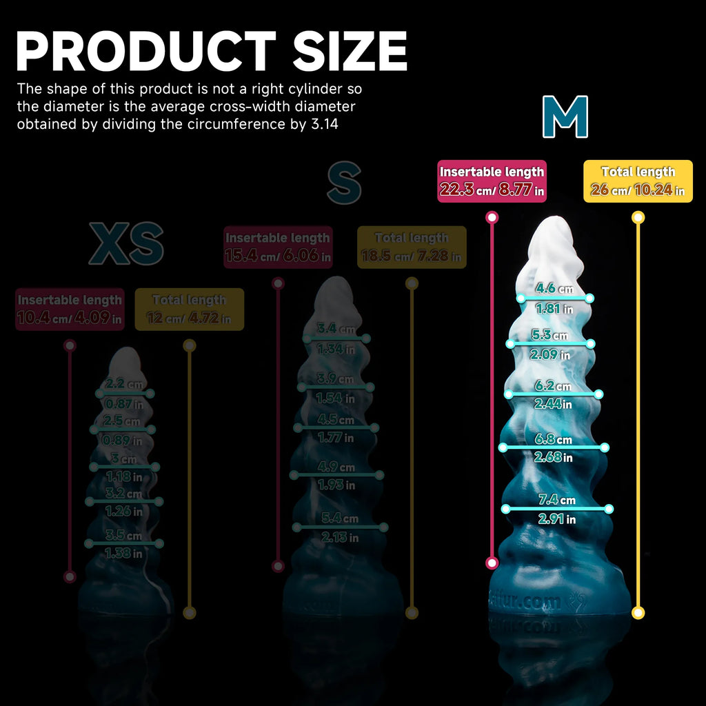 Oieffur Thick Conqueror Platinum silicone dildo with tapered design, fantasy dildo for adult pleasure, shown in the image.