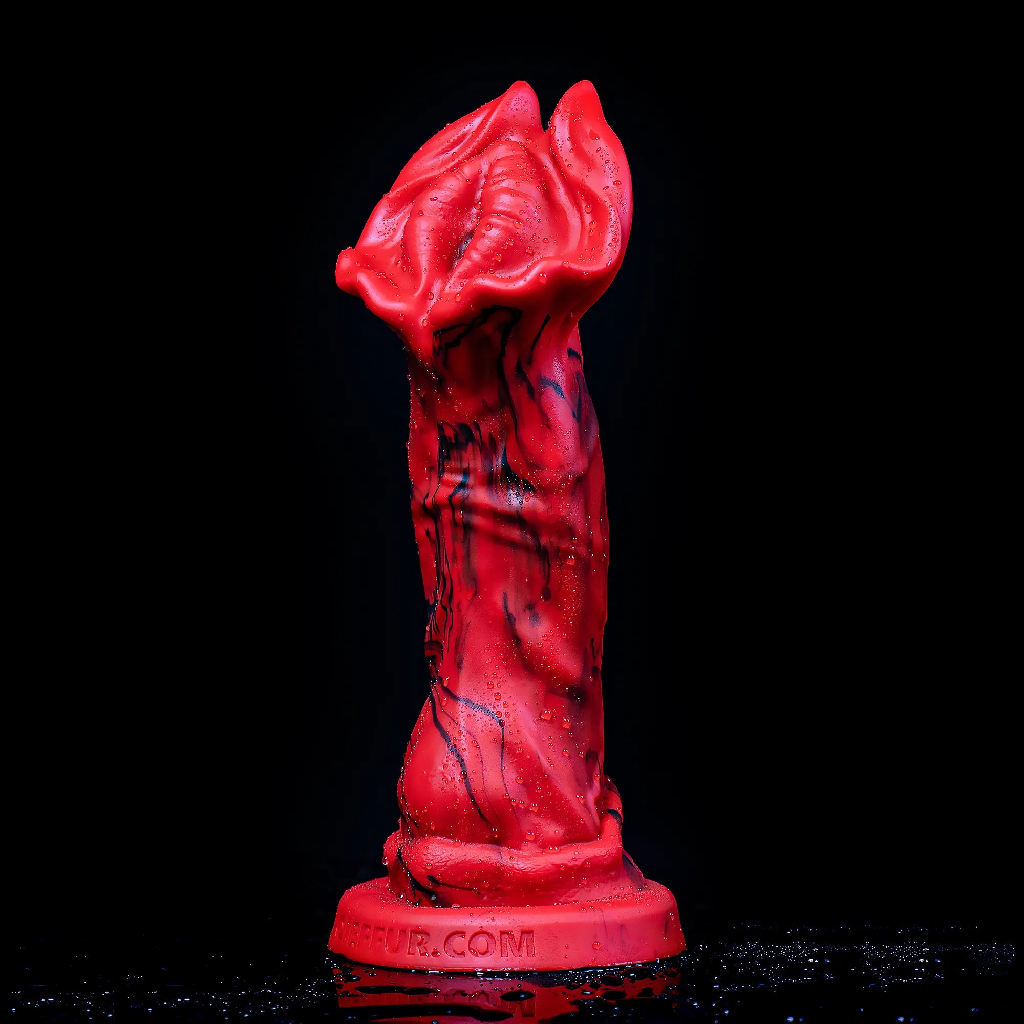 Red Rock Turtle Red Dragon dildo by Oieffur, a high-quality silicone fantasy dildo with detailed turtle and dragon features. メイン画像