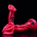Red Rock Turtle Red Dragon dildo from Oieffur, a high-quality silicone fantasy dildo with detailed turtle and dragon design.