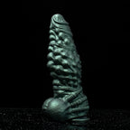 Oieffur Nexus Node Monster Toy fantasy dildo with alien texture, platinum silicone material, showcasing detailed surface design.