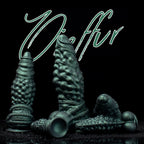 Nexus Node Monster Toy by Oieffur, fantasy dildo with alien texture in platinum silicone, detailed design visible in the image.
