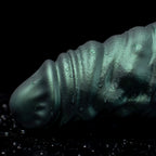 Oieffur Nexus Node Monster Toy fantasy dildo with alien texture in platinum silicone, detailed and realistic design.