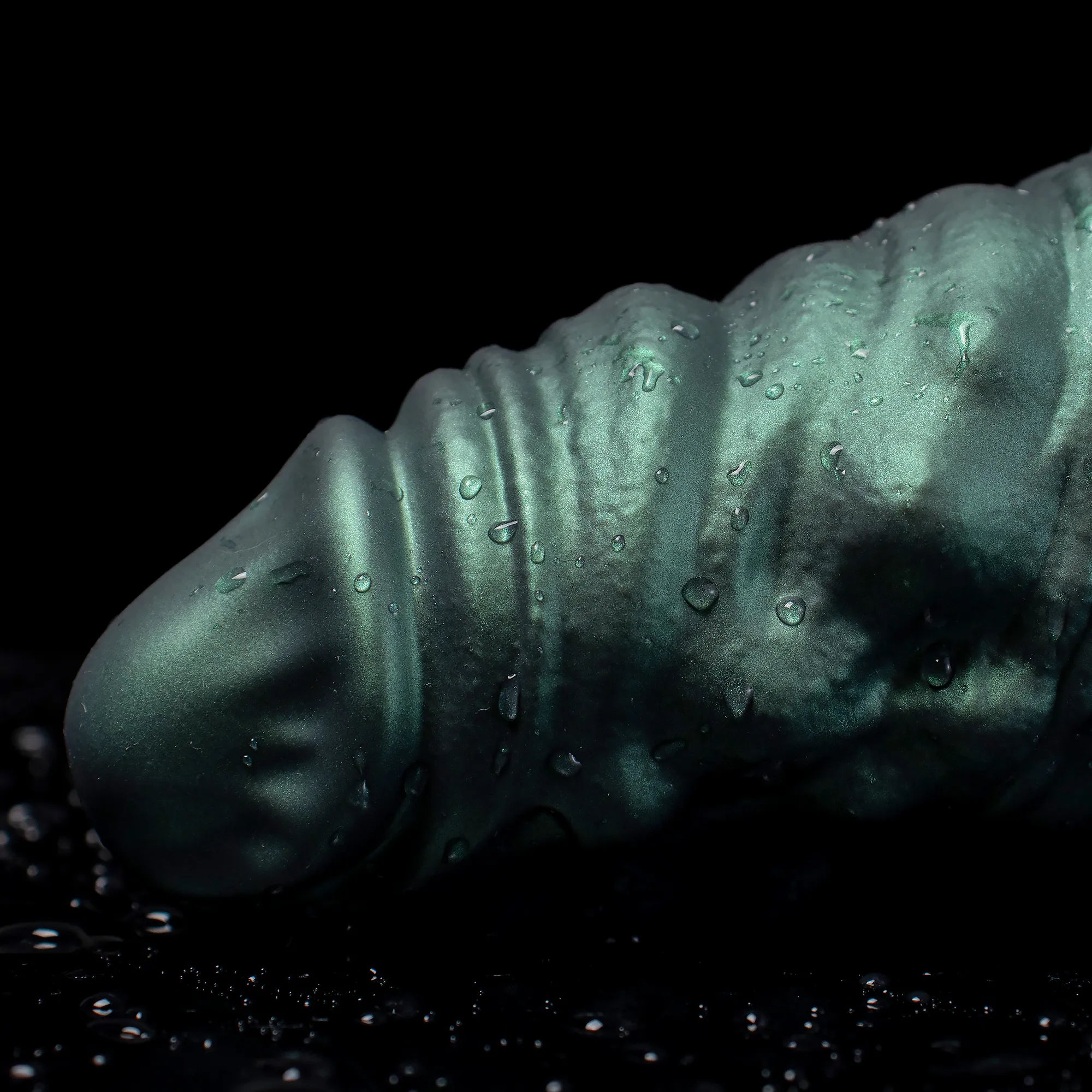 Oieffur Nexus Node Monster Toy fantasy dildo with alien texture in platinum silicone, detailed and realistic design.